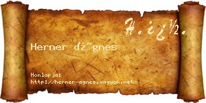 Herner Ágnes névjegykártya